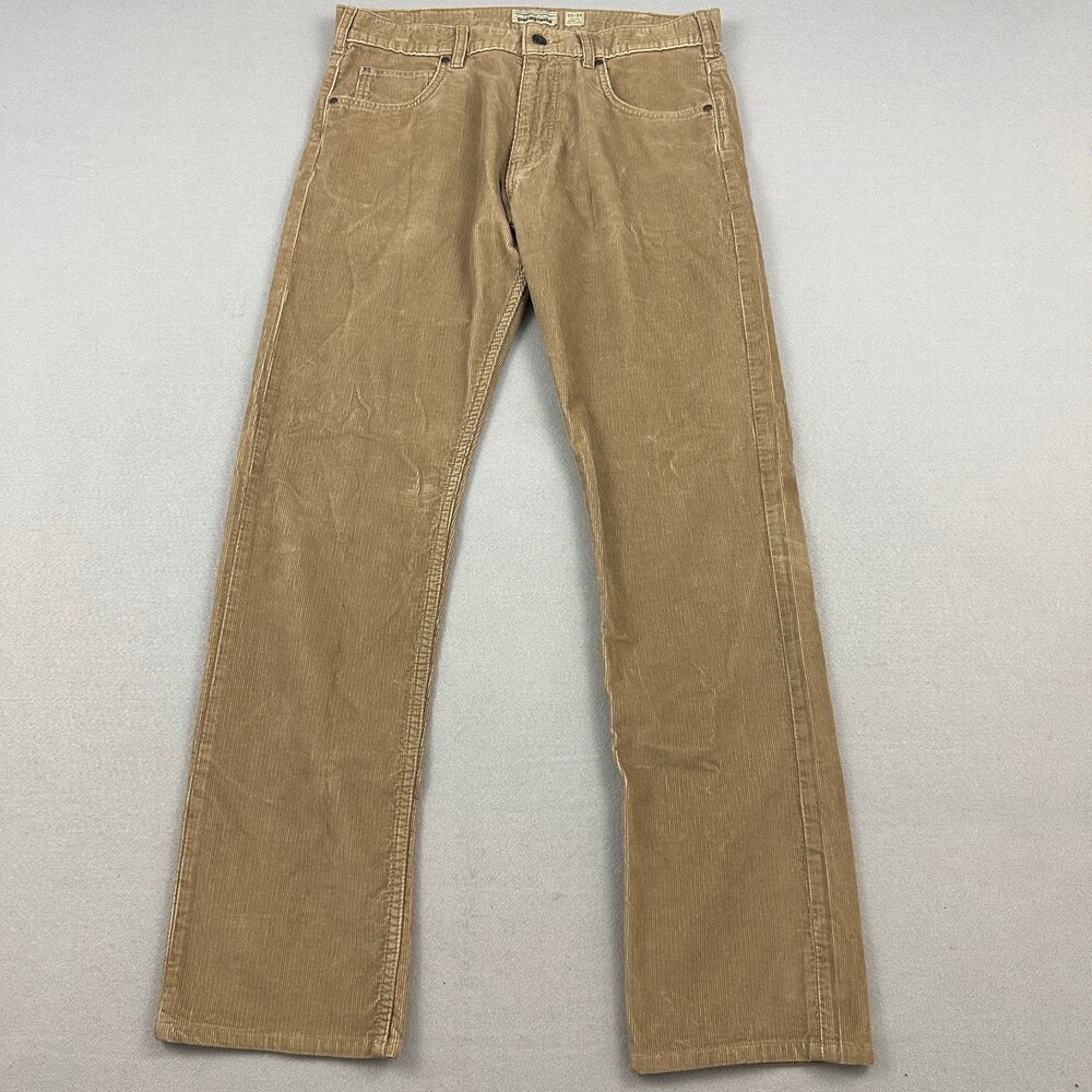 Patagonia Pants Corduroy Men 33 Tan Brown Straight Iron Clad Organic Cotton